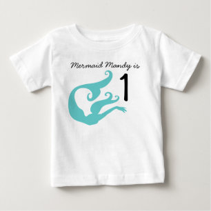 Mermaid Customizable 1st Birthday Tshirt