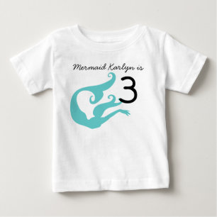 Mermaid Customizable 3rd Birthday Tshirt