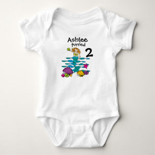 Mermaid Customizable Birthday T-shirt Baby Bodysuit