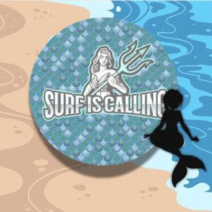 Mermaid Cute blue  Classic Round Sticker