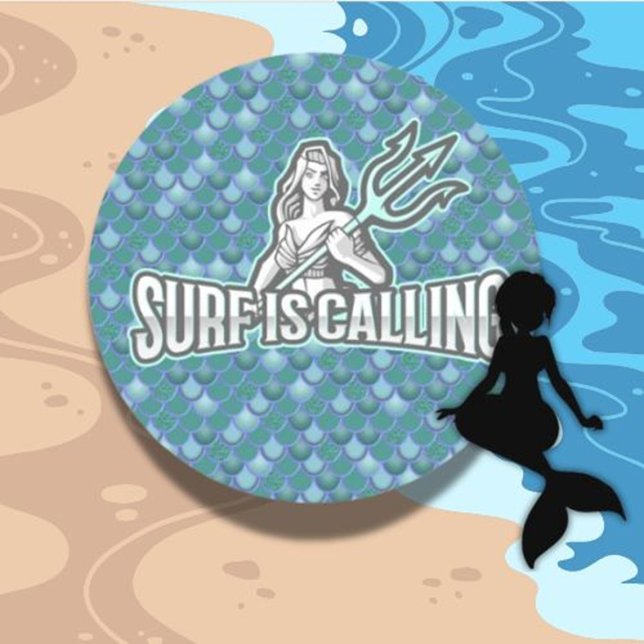 Mermaid Cute blue  Classic Round Sticker (A Special Mermaid Gift for Your Birthday Party)