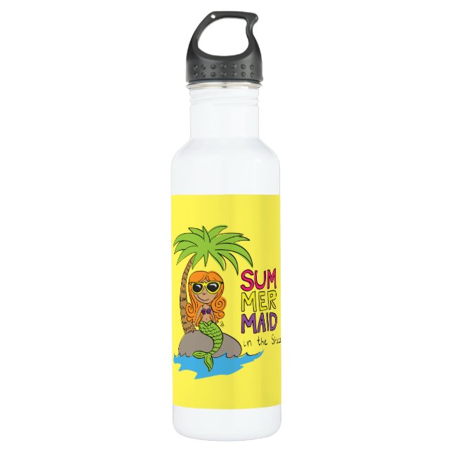 Mermaid Cute Kids 710 Ml Water Bottle (Front)