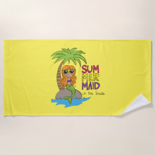 Mermaid Cute Kids Girls Beach Towel