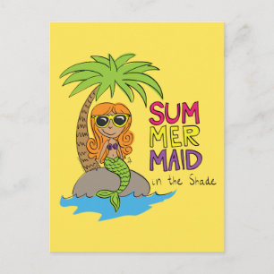 Mermaid Cute Postcard for Summer