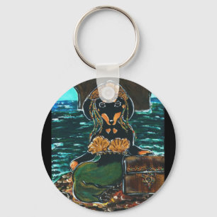 Mermaid Dachshund Keychain