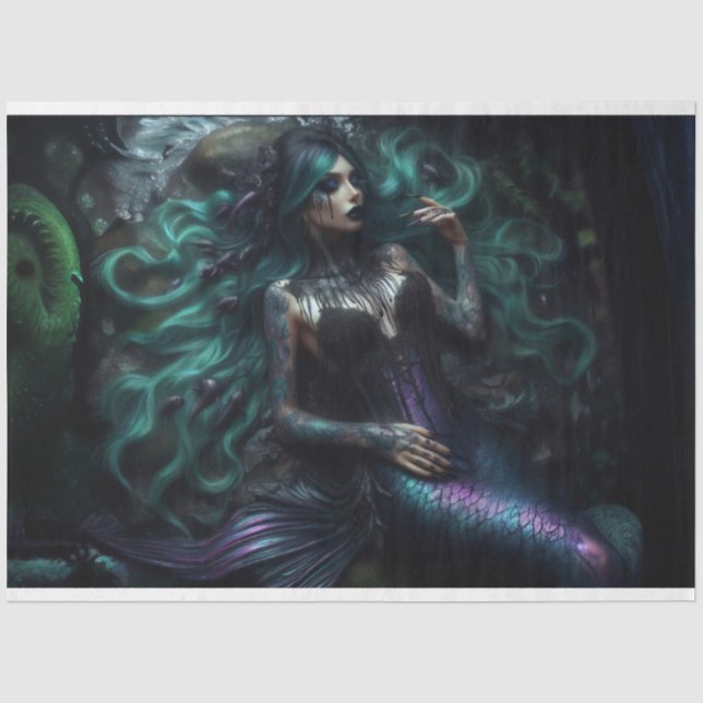 Mermaid Darkness Tissue Paper (Front)
