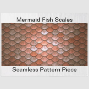 Mermaid Decoupage Seamless Background Salmon Tissue Paper