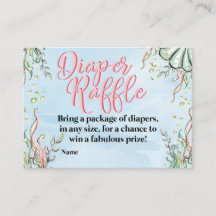 Mermaid Diaper Raffle Insert Card