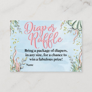 Mermaid Diaper Raffle Insert Card