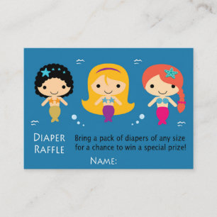 Mermaid Diaper Raffle Tickets