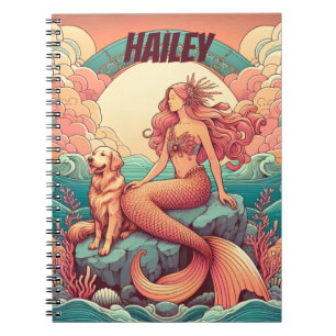 Mermaid Dog Lover Notebook Personalized Journal