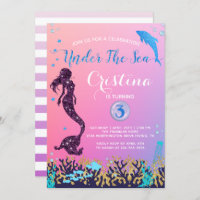 Mermaid & Dolphin Under the Sea Birthday Party