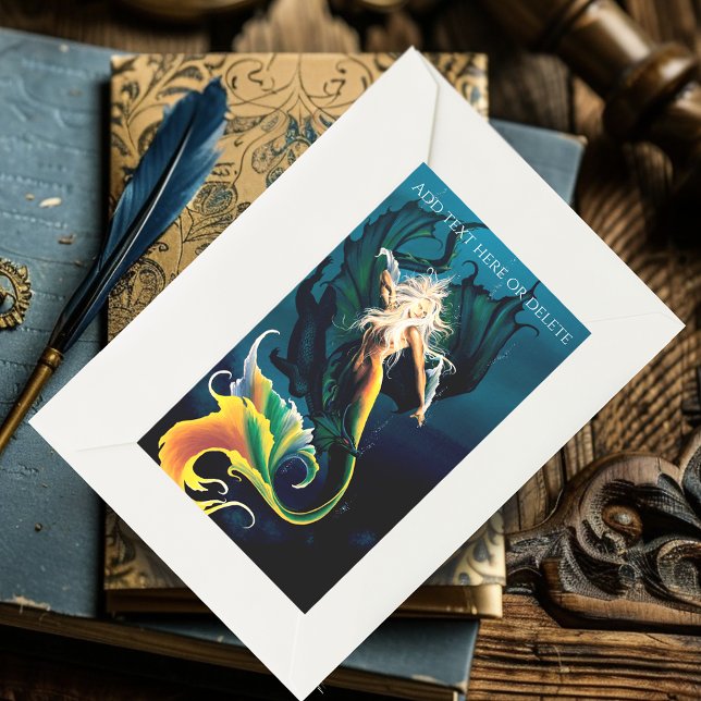 Mermaid Dragon Fantasy Blue Sticker (Creator Uploaded)