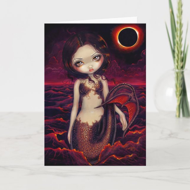 "Mermaid Eclipse" Greeting Card (Front)