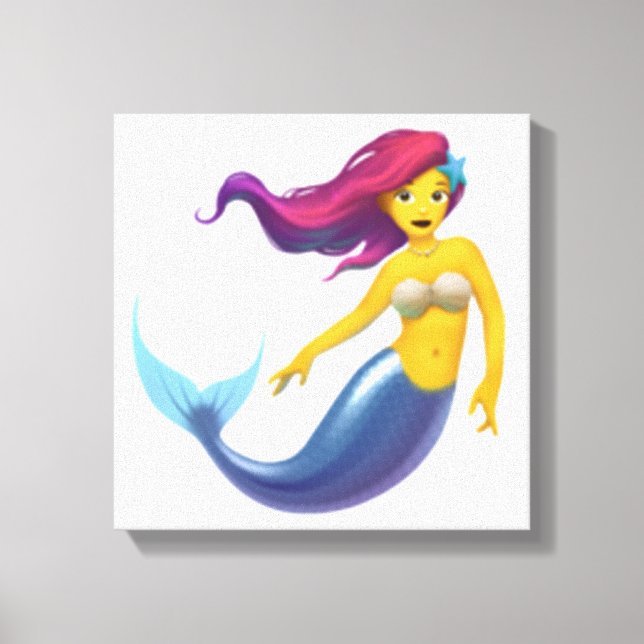 Mermaid - Emoji Canvas Print (Front)
