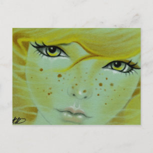 Mermaid face freckles Postcard