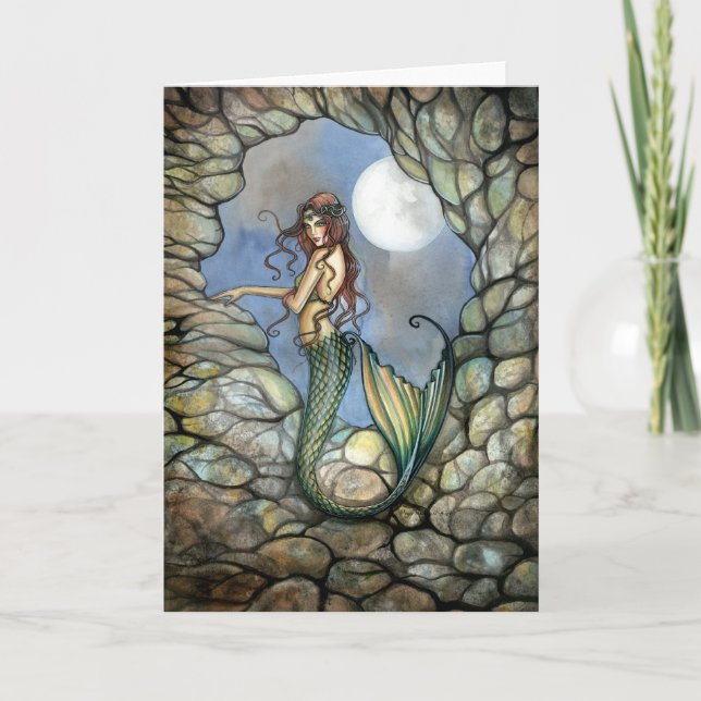 Mermaid Fairy Card Notecard by Molly Harrison (Front)