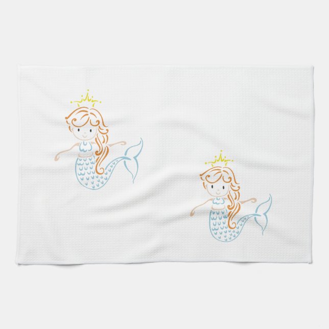 Mermaid Fairy Kitchen Towel (Horizontal)