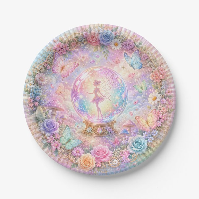 Mermaid Fairy Lagoon Paper Plates (Front)