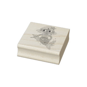 Mermaid fairy rubber stamp