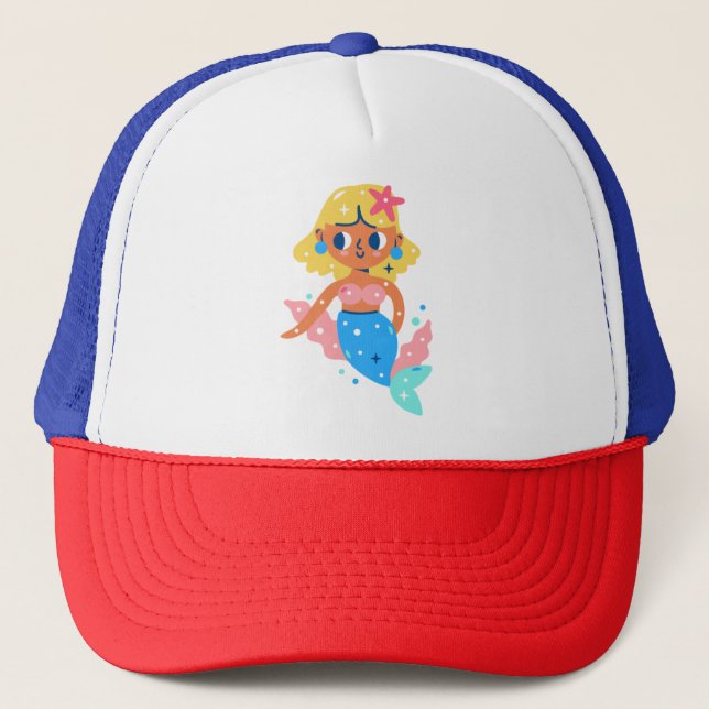 Mermaid fairy trucker hat (Front)