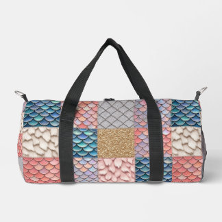 Mermaid Fairytale Pastel Monogram Duffel Bag