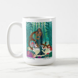 Mermaid Family (brown skin and eyes) Mug