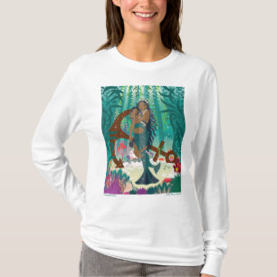 Mermaid Family (brown skin and eyes) T-Shirt