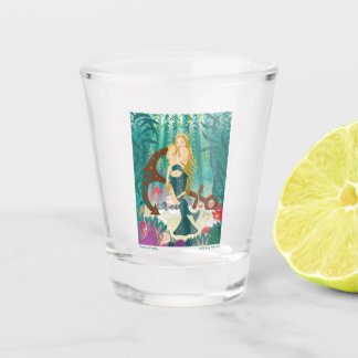 Mermaid Family (dark blondes) Shot Glass