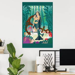 Mermaid Family Poster