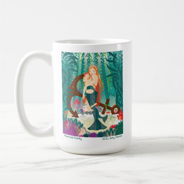 Mermaid Family (redheads) Mug (Left)