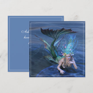 Mermaid Fantasy Art Custom Text Ocean Scene Holiday Card