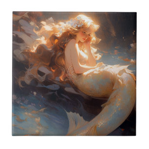 Mermaid Fantasy Art Tile