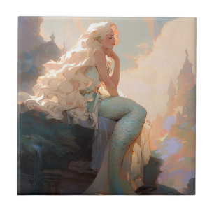 Mermaid Fantasy Art Tile