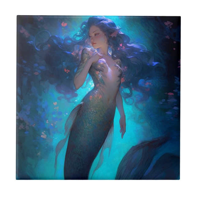 Mermaid Fantasy Art Tile (Front)