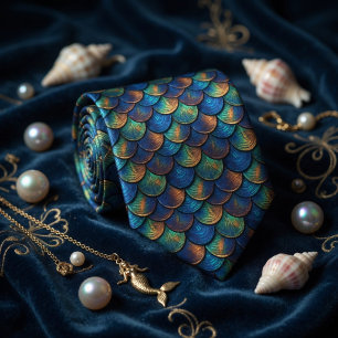 Mermaid Fish Scale  Tie