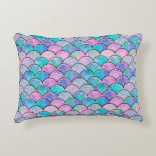 Mermaid fish scale wave japanese seamless pattern. accent pillow