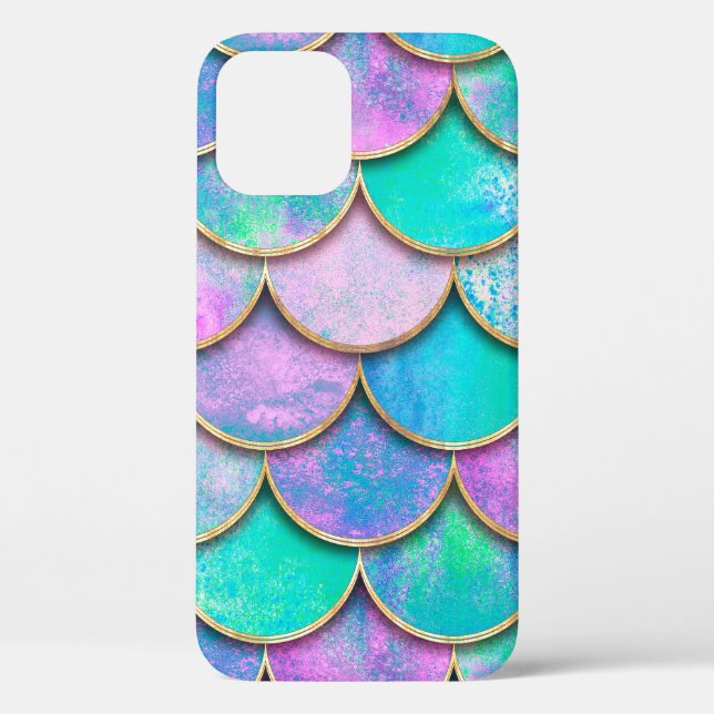 Mermaid fish scale wave japanese seamless pattern. Case-Mate iPhone case (Back)