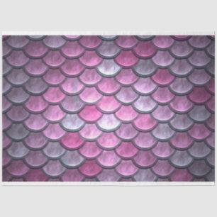 Mermaid Fish Scales Decoupage Background Magenta Tissue Paper