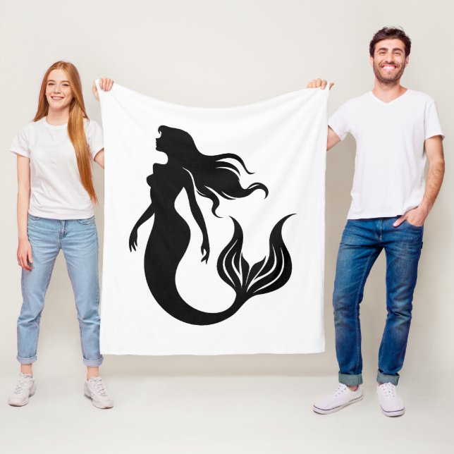 Mermaid  Fleece Blanket, 50"x60" Blanket (In Situ)