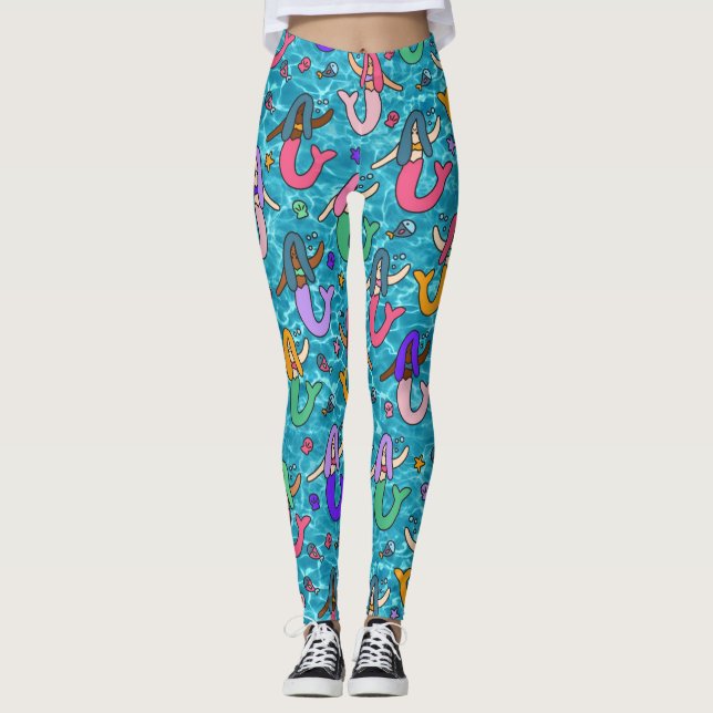 mermaid friends leggings (Front)