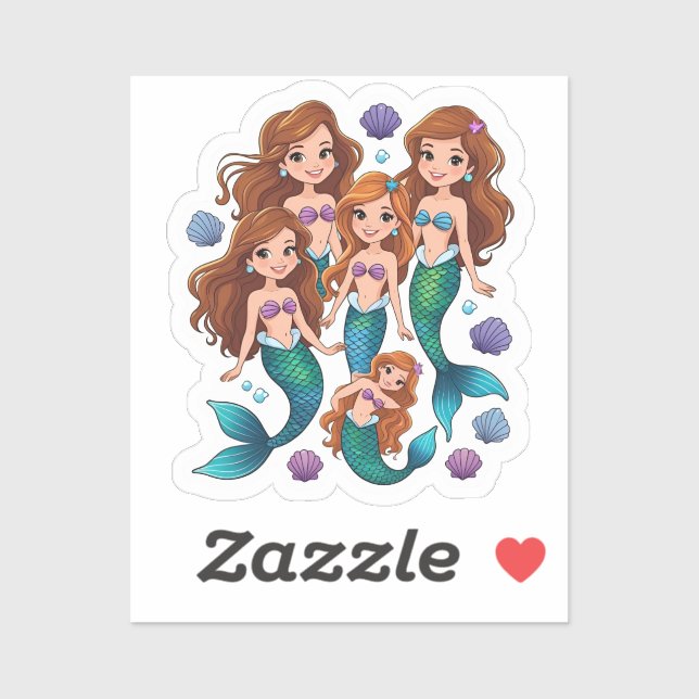 Mermaid Friends Personalized Fun set  (Sheet)