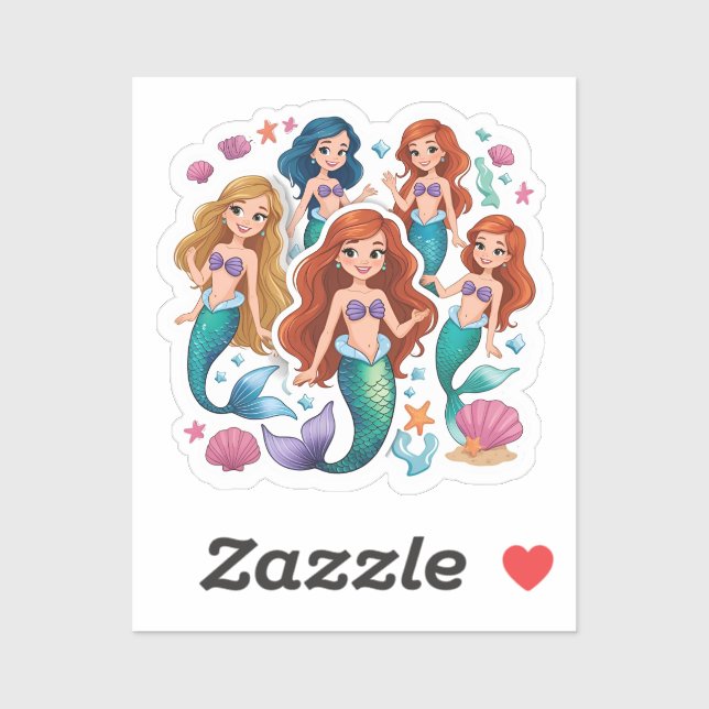 Mermaid Friends Personalized Fun set  (Sheet)