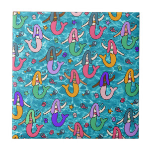 Mermaid friends tile