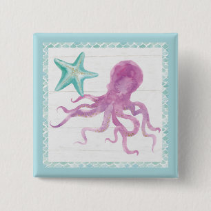 Mermaid Friends V 2 Inch Square Button