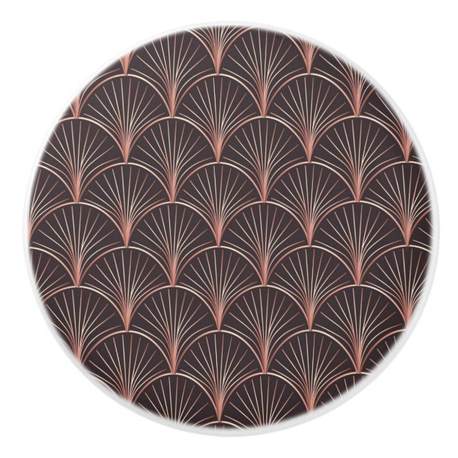 Mermaid/Geometric Design Ceramic Knob (Front)