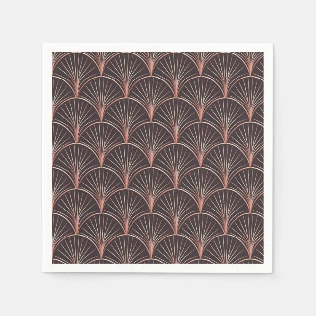 Mermaid/Geometric Design Napkin (Front)