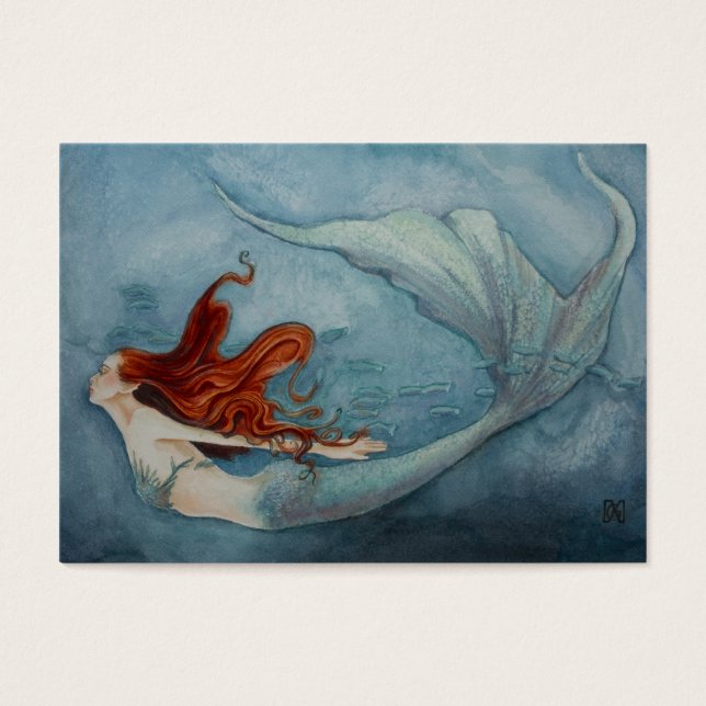 Mermaid Gift Tag Red 2 (Front)