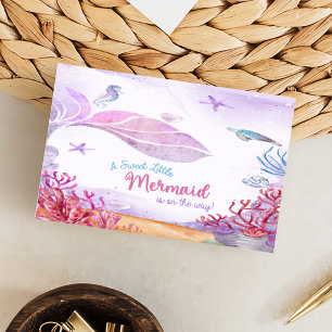 Mermaid Girl Baby Shower Party  Enclosure Card