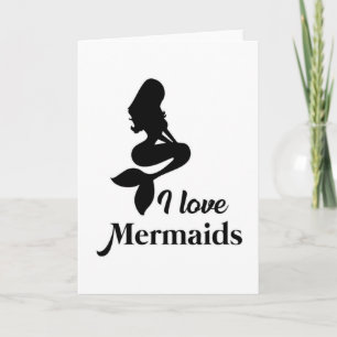 Mermaid Girl Mermaids Cute Sea Funny Birthday Gift Card